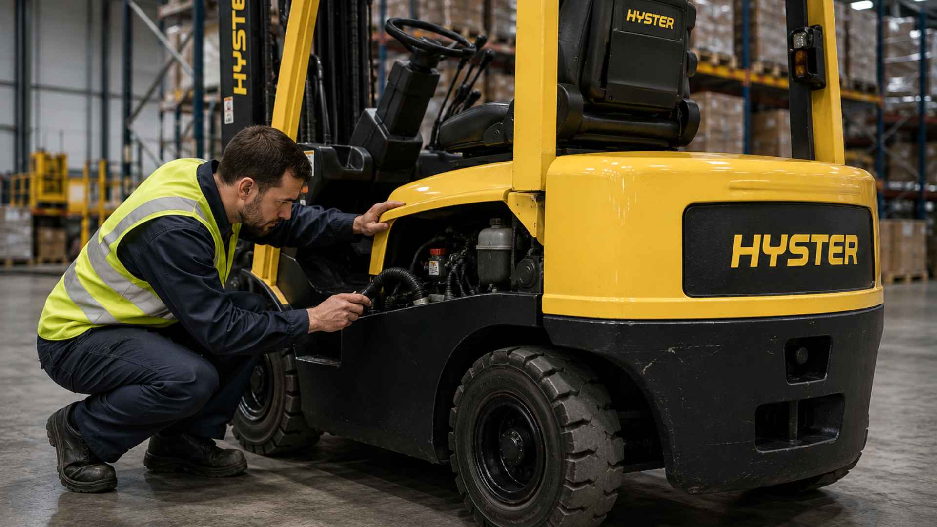 איך מבצעים בדיקה יומית לפני תחילת העבודה עם מלגזה?